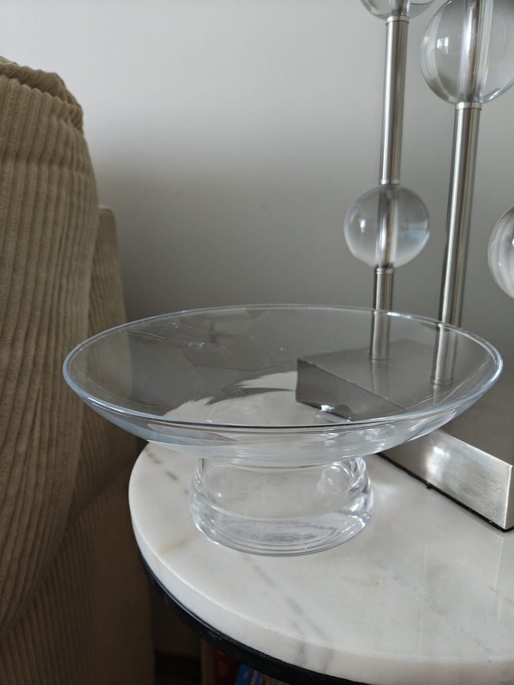 Clear Glass Pedestal Serving Bowl - Clear